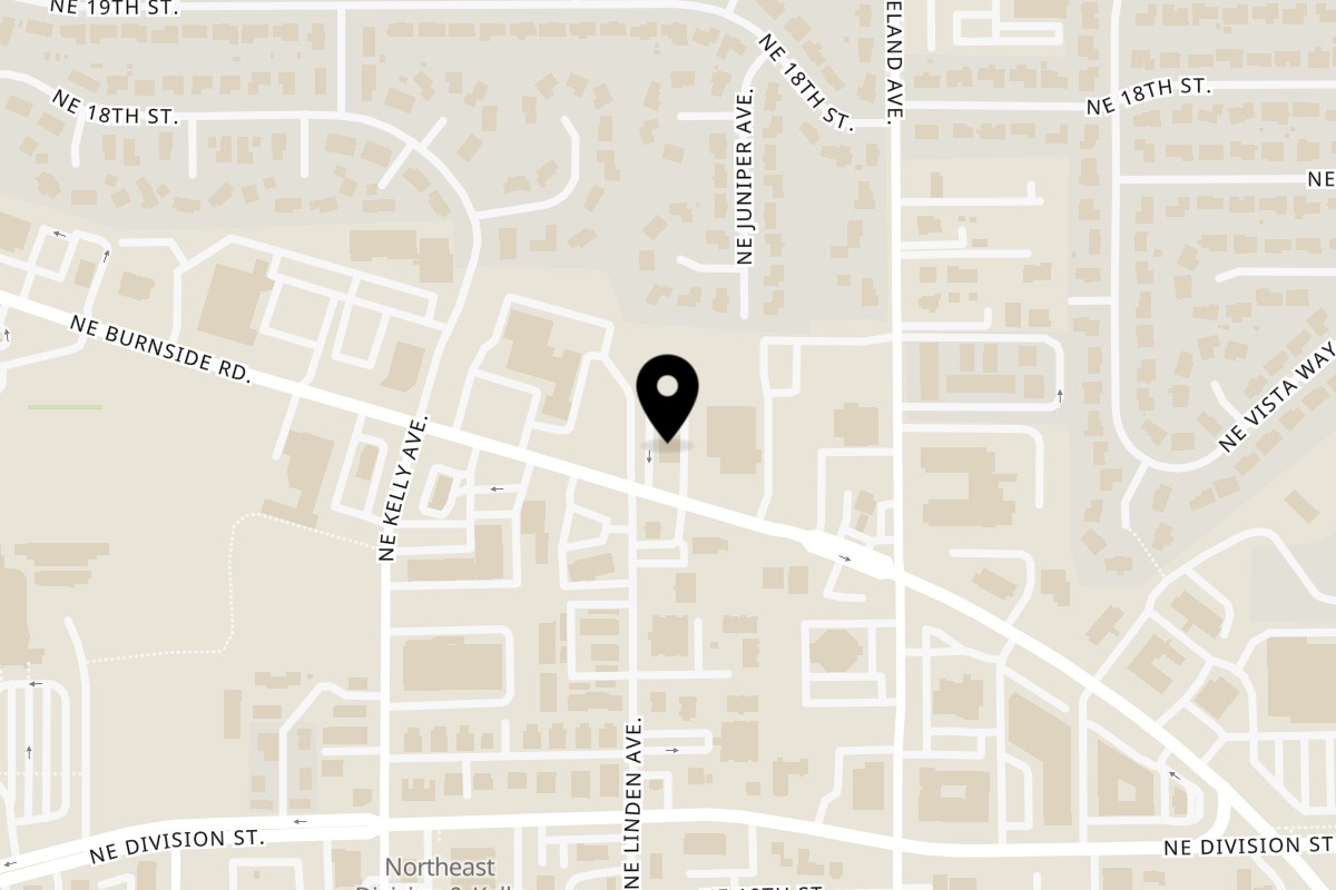 Map showing the location of Dea's In & Out on 755 NE Burnside Rd in Gresham